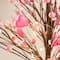 Glitzhome® 20" Lighted Valentine's Pink Berry Heart Table Tree